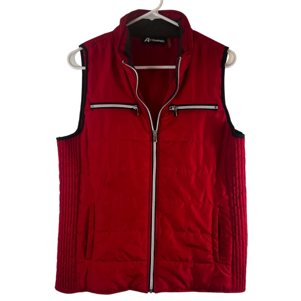 Women’s Red and Gray Sleeveless Vest by Activology size medium